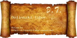 Dolinszki Tibor névjegykártya