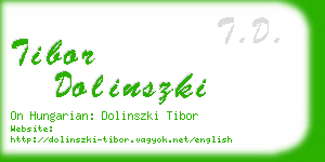 tibor dolinszki business card